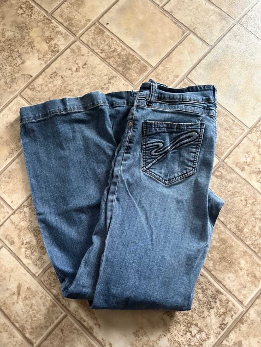 Stetson Blue Women's Boot Cut Jeans with Embroidered Back Pocket